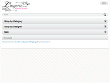Tablet Screenshot of lingerie.co.uk